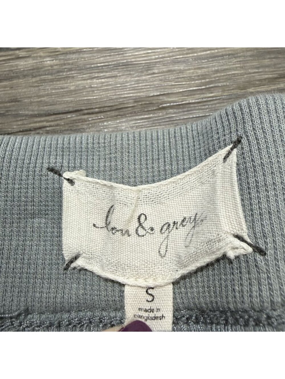 Lou & Grey Linen Pants Small Gray Elastic Waist Pockets Lightweight Casual - Picture 4 of 9